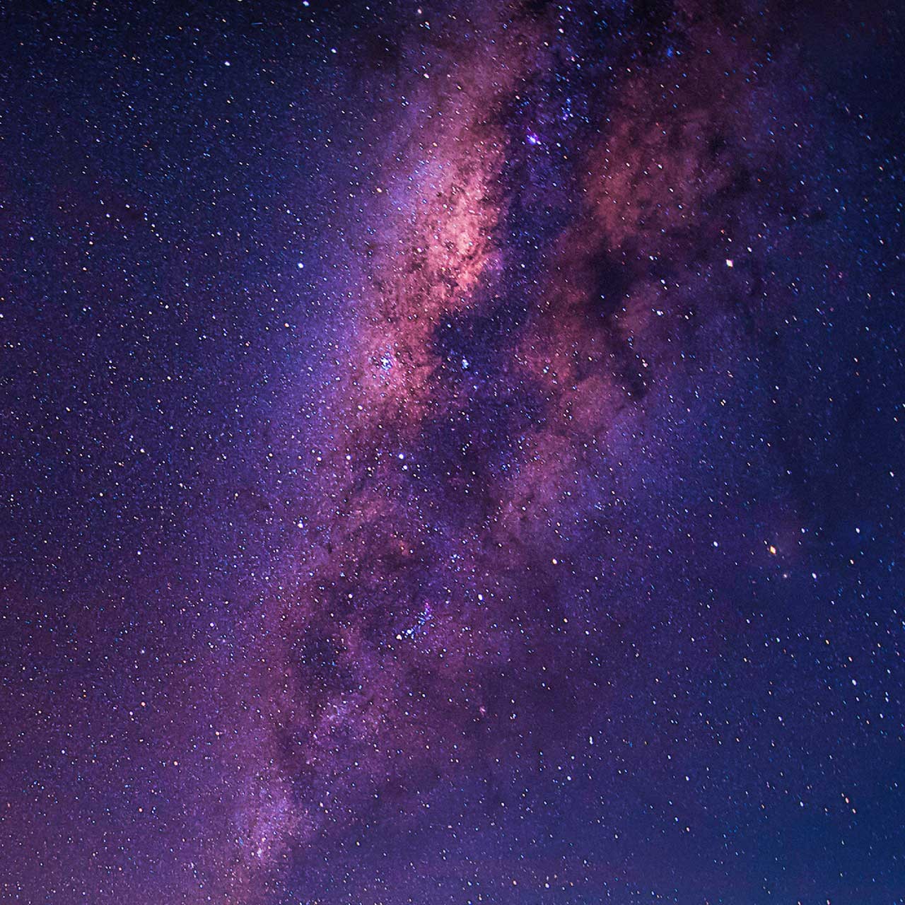 Landscape with Milky way galaxy. Night sky with stars